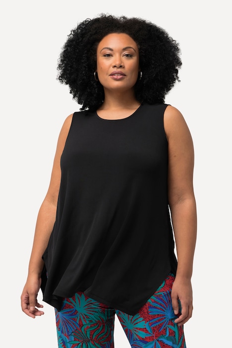 Matte Jersey Pointed Hem A-line Tank