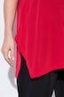 Top de jersey, dobladillo extremo, forma en A, cuello redondo, sin mangas