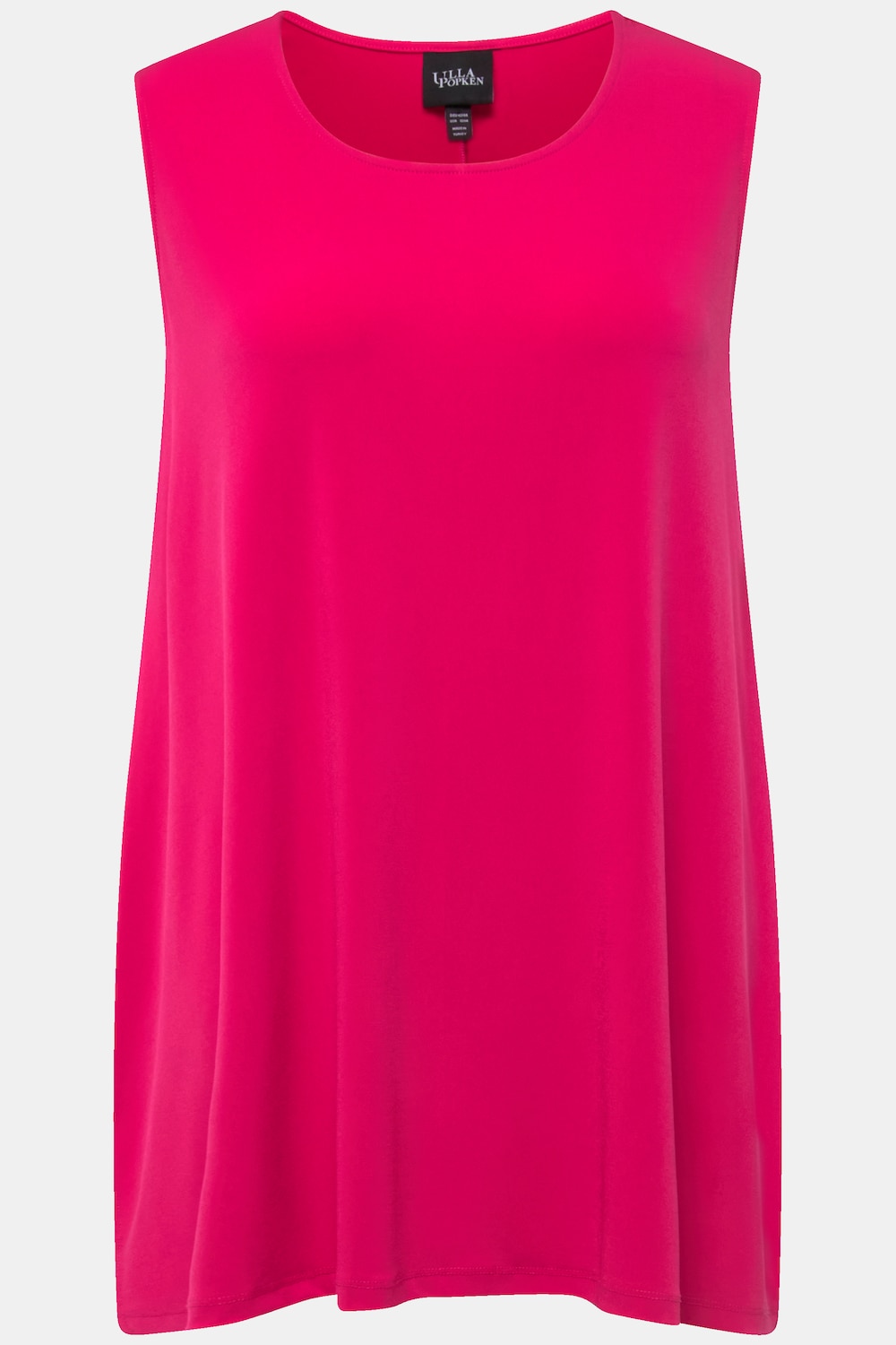 Stora storlekar Jerseytopp med asymmetrisk fåll, Dam, rosa, storlek: 58/60, Polyester, Ulla Popken