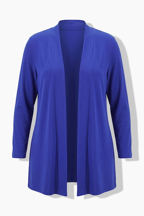 Jerseyjacke, offene Form, V-Ausschnitt
