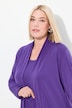 Jerseyjakke, V-udskæring, åben form