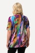 Artistic Swirl Print Short Sleeve Cotton Stretch Tee