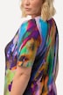 Artistic Swirl Print Short Sleeve Cotton Stretch Tee