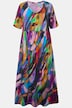 Jerseykleid, A-Linie, V-Ausschnitt, Halbarm