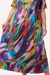 Jerseykleid, A-Linie, V-Ausschnitt, Halbarm
