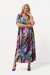 Jerseykleid, A-Linie, V-Ausschnitt, Halbarm