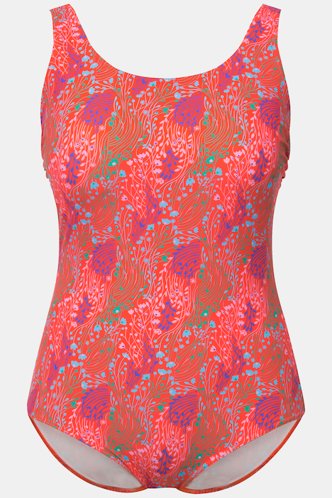 Coral Print One Piece Cupless Swimsuit | Swimsuits | Swimwear