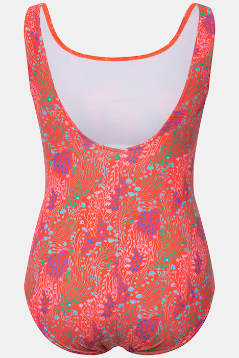 Coral Print One Piece Cupless Swimsuit | Swimsuits | Swimwear