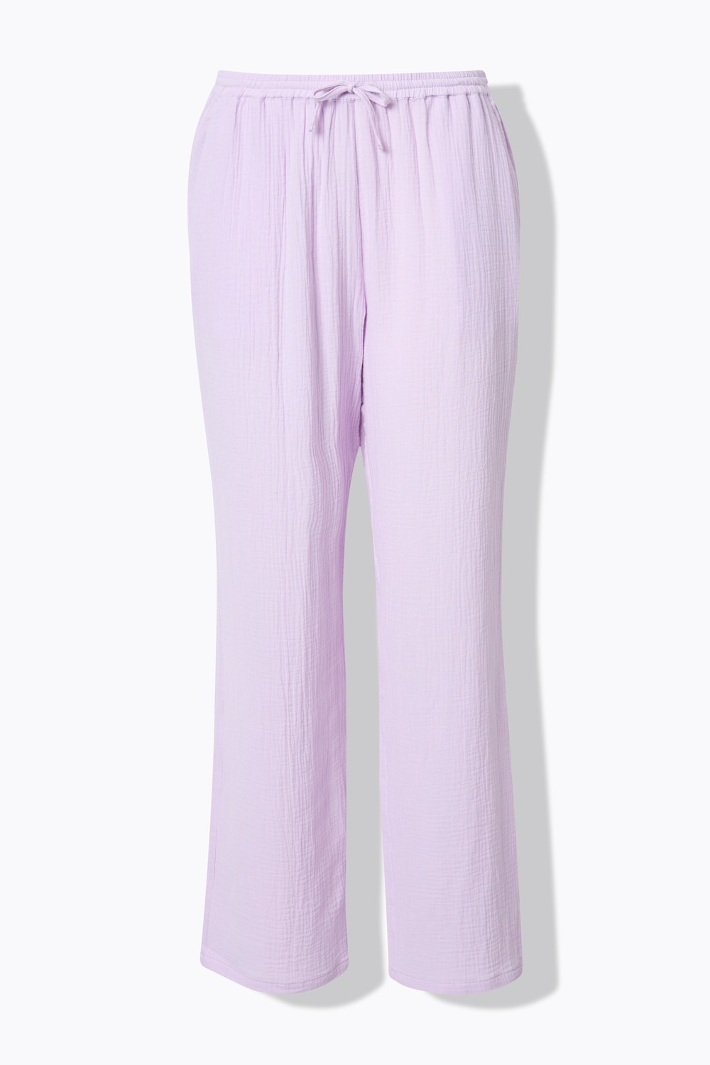 Stora storlekar Dra på-byxa Rose i muslin, Dam, lila, storlek: 46/48, Bomull, Ulla Popken