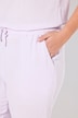 Mousseline instapbroek Rose, wijde pijpen, elastische tailleband