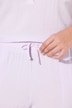 Mousseline instapbroek Rose, wijde pijpen, elastische tailleband