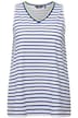 Top, pruhy, A střih, výstřih do V, bez rukávů