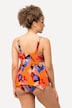 Tankini med bladmønster, bløde skåle, justerbare stropper. Recycled materiale