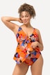 Tankini med bladmønster, bløde skåle, justerbare stropper. Recycled materiale