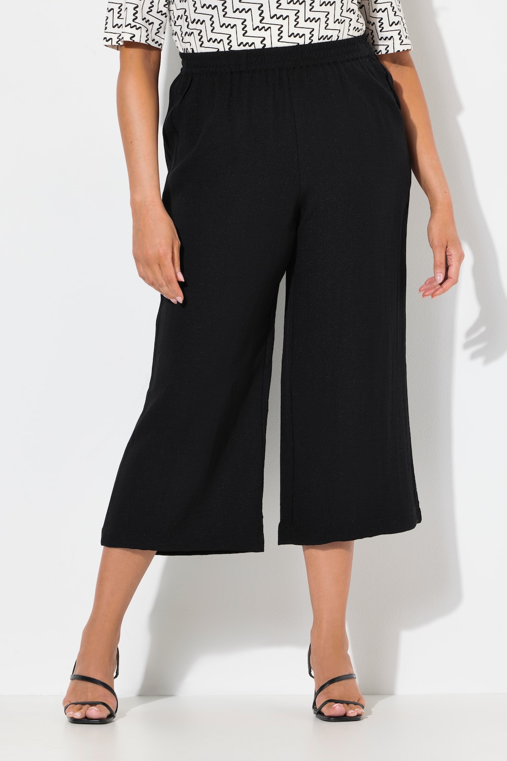 Große Größen Culotte, Damen, schwarz, Größe: 46, Viskose/Synthetische Fasern, Ulla Popken