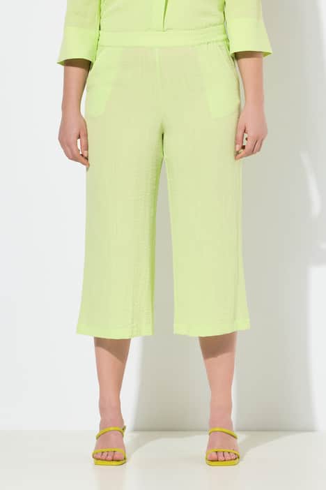 Culotte, kuitlang, wijde pijpen, elastische tailleband