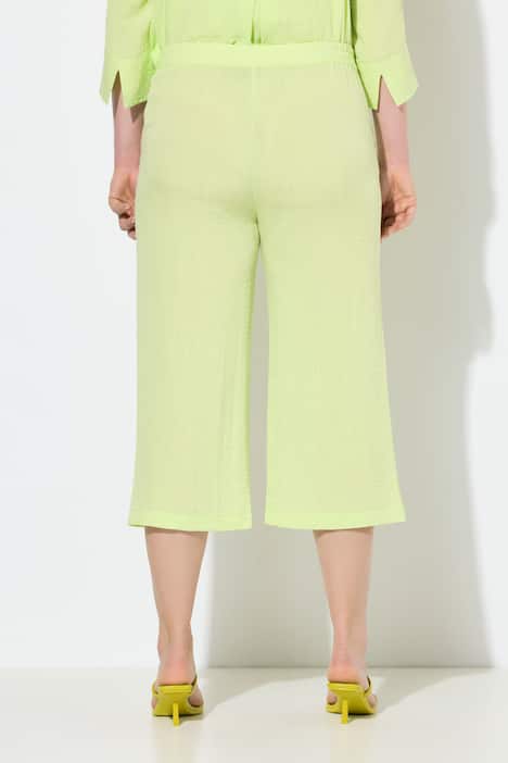 Culotte, kuitlang, wijde pijpen, elastische tailleband