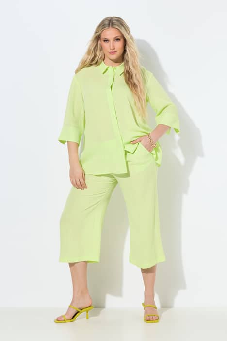 Culotte, kuitlang, wijde pijpen, elastische tailleband