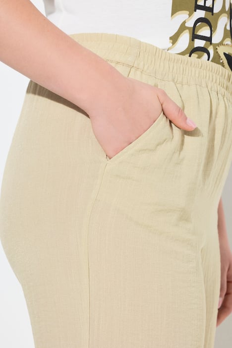 Culotte, wadenlang, weites Bein, Elastikbund