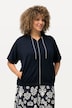 Hoodie-jas, oversized, capuchon, elastische zoom