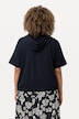 Hoodie-jas, oversized, capuchon, elastische zoom