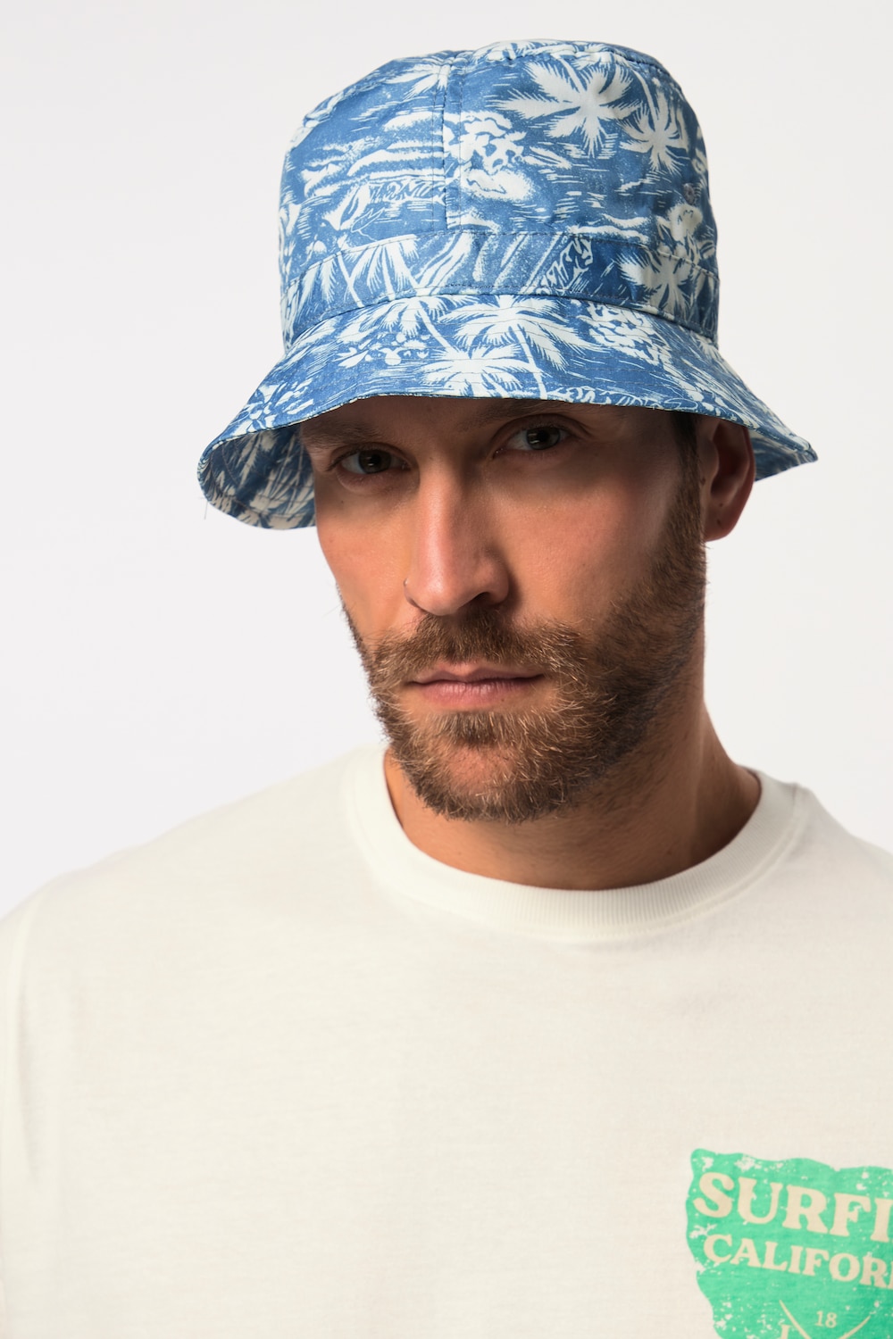 Bucket Hat, Herren, blau, Größe: L, Polyester/Baumwolle, JP1880