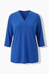 Longshirt, A-Linie, V-Ausschnitt, 3/4-Ärmel