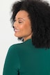 Matte Jersey V-Neck Swing Vented Three Quarter Sleeve Tunic