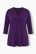 Longshirt, A-Linie, V-Ausschnitt, 3/4-Ärmel