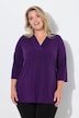 Longshirt, A-Linie, V-Ausschnitt, 3/4-Ärmel