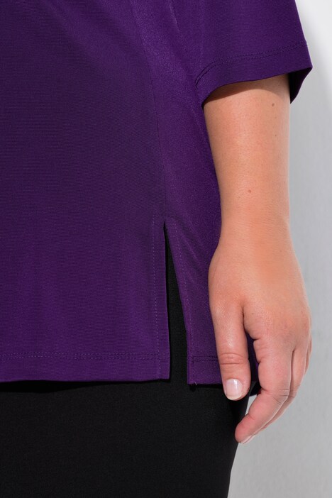 Longshirt, A-Linie, V-Ausschnitt, 3/4-Ärmel