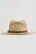 Chapeau en paille tressée, avec passepoil