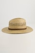 Chapeau en paille tressée, avec passepoil