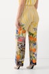 Pantalón, naranjas, rayas, pernera ancha, cintura confortable