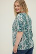 Oversized shirt, ronde hals, paisley-print