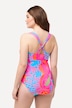 Badedragt, nenprint, pyntebånd, softcups, halterneck-look