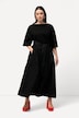 Maxikleid, A-Linie, Bindegürtel, Jersey/Papertouch