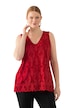 Top, děrovaná krajka, A střih, výstřih do V, bez rukávů