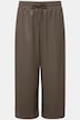 Culotte, wijde pijpen, imitatieleer, elastische tailleband
