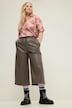 Culotte, wijde pijpen, imitatieleer, elastische tailleband