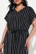 Jersey mini-jurk, structuur, V-hals, mouwloos