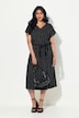 Jersey mini-jurk, structuur, V-hals, mouwloos