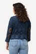 Strickjacke, Musterstrick, V-Ausschnitt, 3/4-Arm