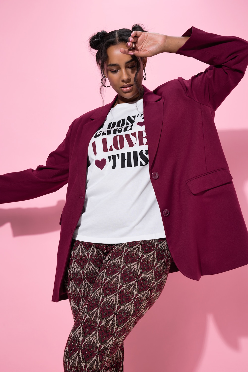 Blazer, oversized, Revers