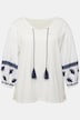 Blouse, borduurwerk, tuniekhals, lange mouwen