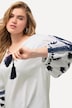 Blouse, borduurwerk, tuniekhals, lange mouwen