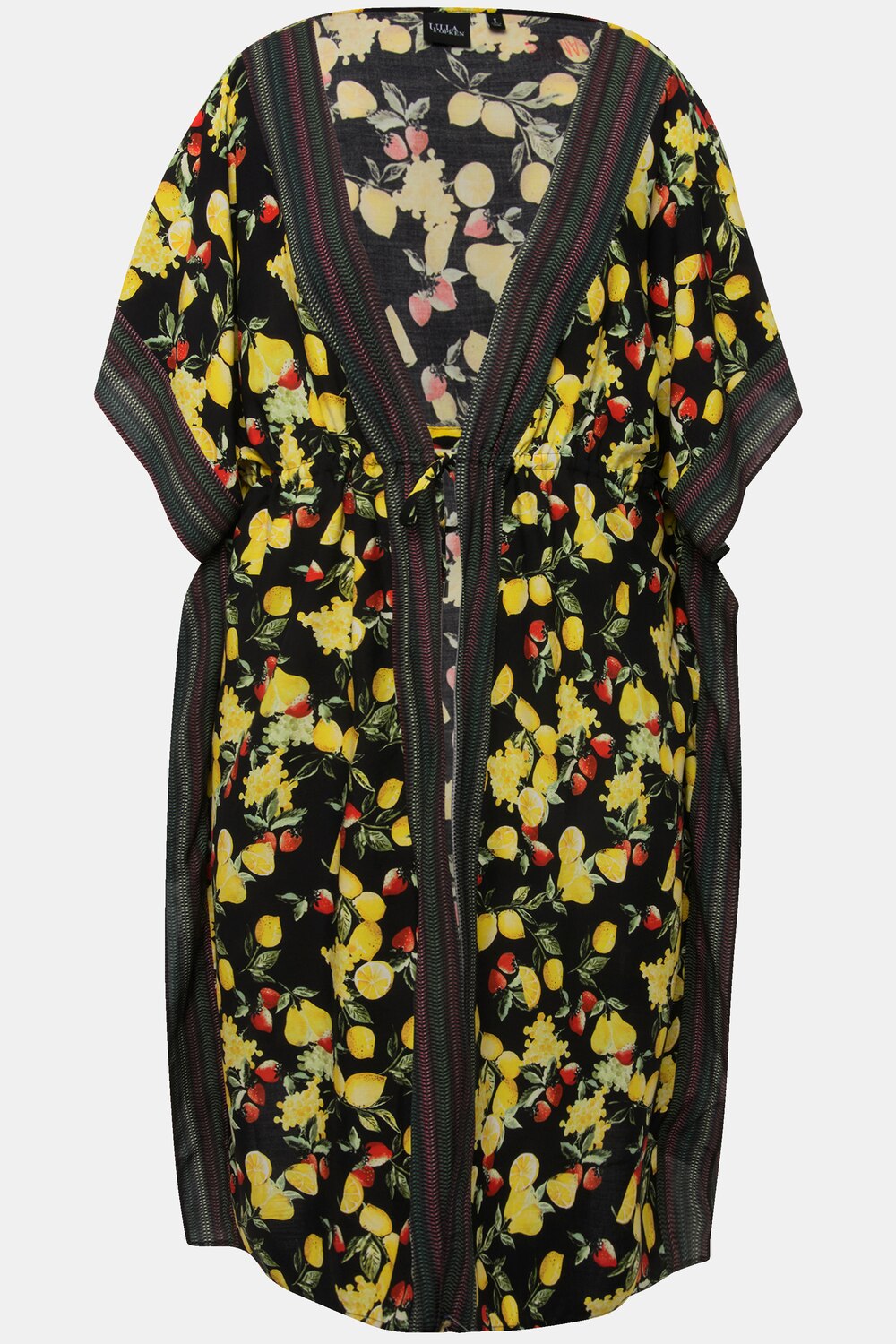Stora storlekar Kaftan, Dam, svart, storlek: 3=58-64, Viskos, Ulla Popken