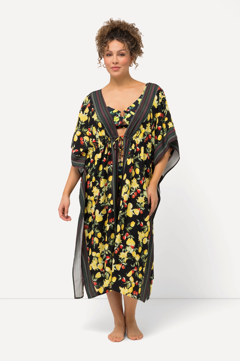 Große Größen Kaftan, Damen, schwarz, Größe: 2=50-56, Viskose, Ulla Popken