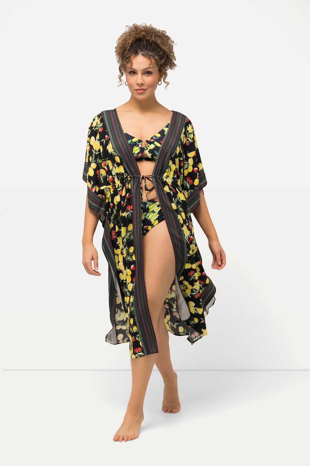 Große Größen Kaftan, Damen, schwarz, Größe: 1=42-48, Viskose, Ulla Popken