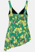 Badekleid, Zitronen, Softcups, asymmetrischer Saum